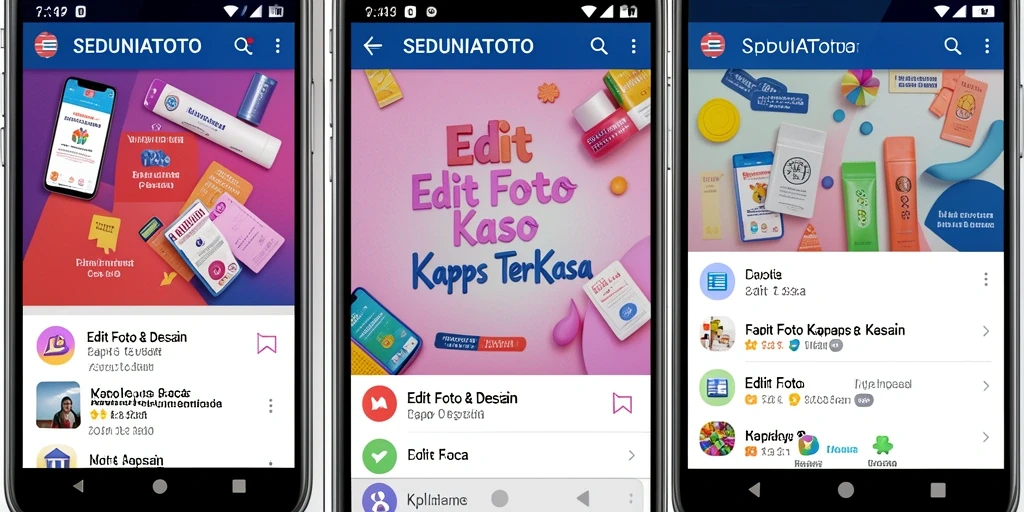 Antarmuka SEDUNIATOTO dengan fitur Edit Foto Kertas Kaca yang menarik.